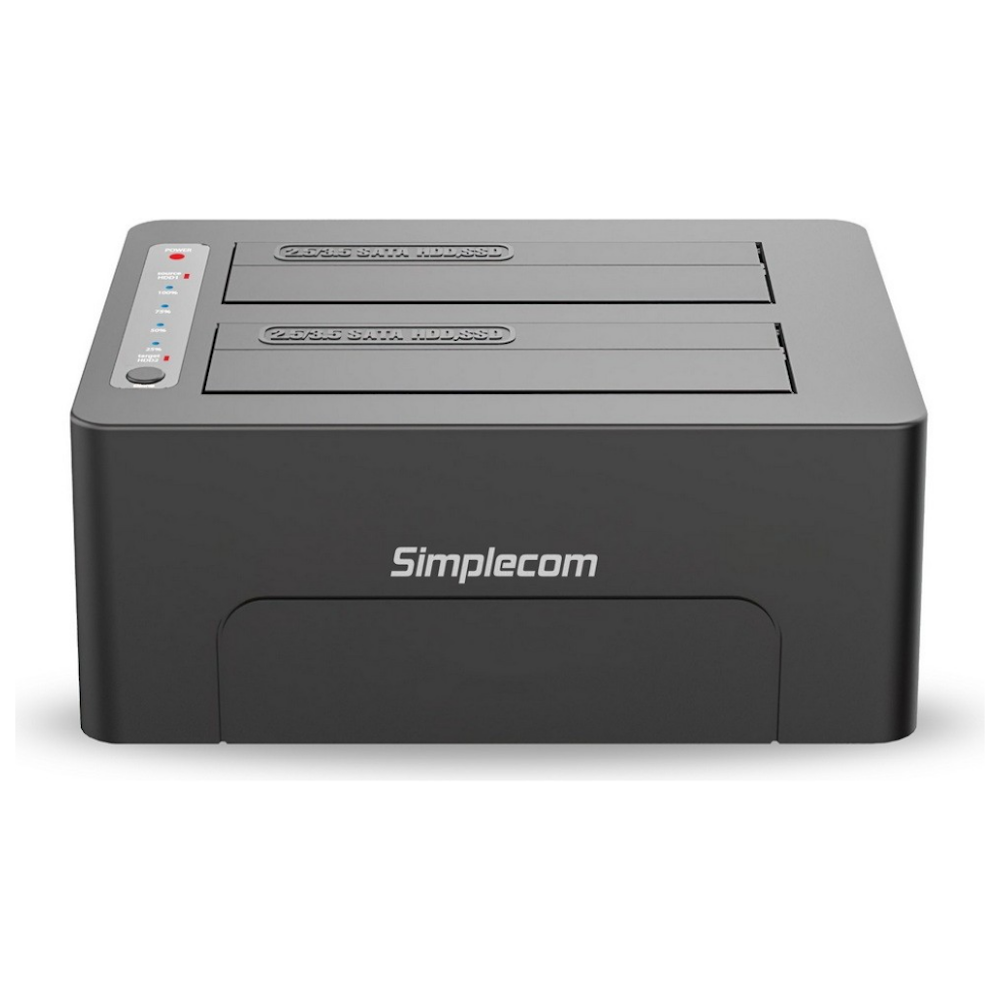 A large main feature product image of Simplecom SD422 Dual Bay USB 3.0 SATA 2.5"/3.5" HDD Docking Station