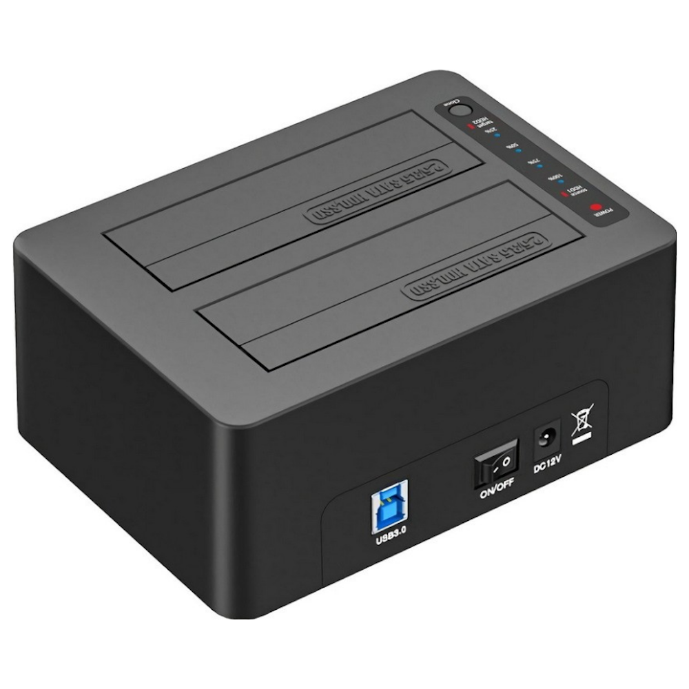 A large main feature product image of Simplecom SD422 Dual Bay USB 3.0 SATA 2.5"/3.5" HDD Docking Station