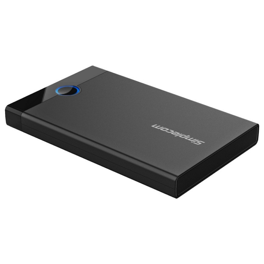 A large main feature product image of Simplecom SE229 Tool-Free 2.5" SATA HDD/SSD to USB-C Enclosure