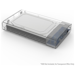 A product image of Simplecom SE301-CL 3.5" SATA to USB 3.0 Hard Drive Docking Enclosure - Clear