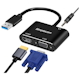 A small tile product image of Simplecom DA316A USB to HDMI/VGA Adapter with 3.5mm Audio