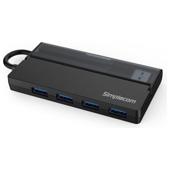 Product image of Simplecom CH329 Portable 4 Port USB 3.2 Gen1 (USB 3.0) 5Gbps Hub with Cable Storage - Click for product page of Simplecom CH329 Portable 4 Port USB 3.2 Gen1 (USB 3.0) 5Gbps Hub with Cable Storage