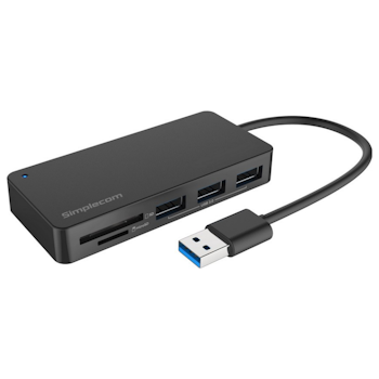 Product image of Simplecom CH368 3 Port USB 3.0 Hub with Card Reader - Click for product page of Simplecom CH368 3 Port USB 3.0 Hub with Card Reader
