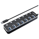 A small tile product image of Simplecom CH375PS 7 Port USB 3.0 Hub with Individual Switches