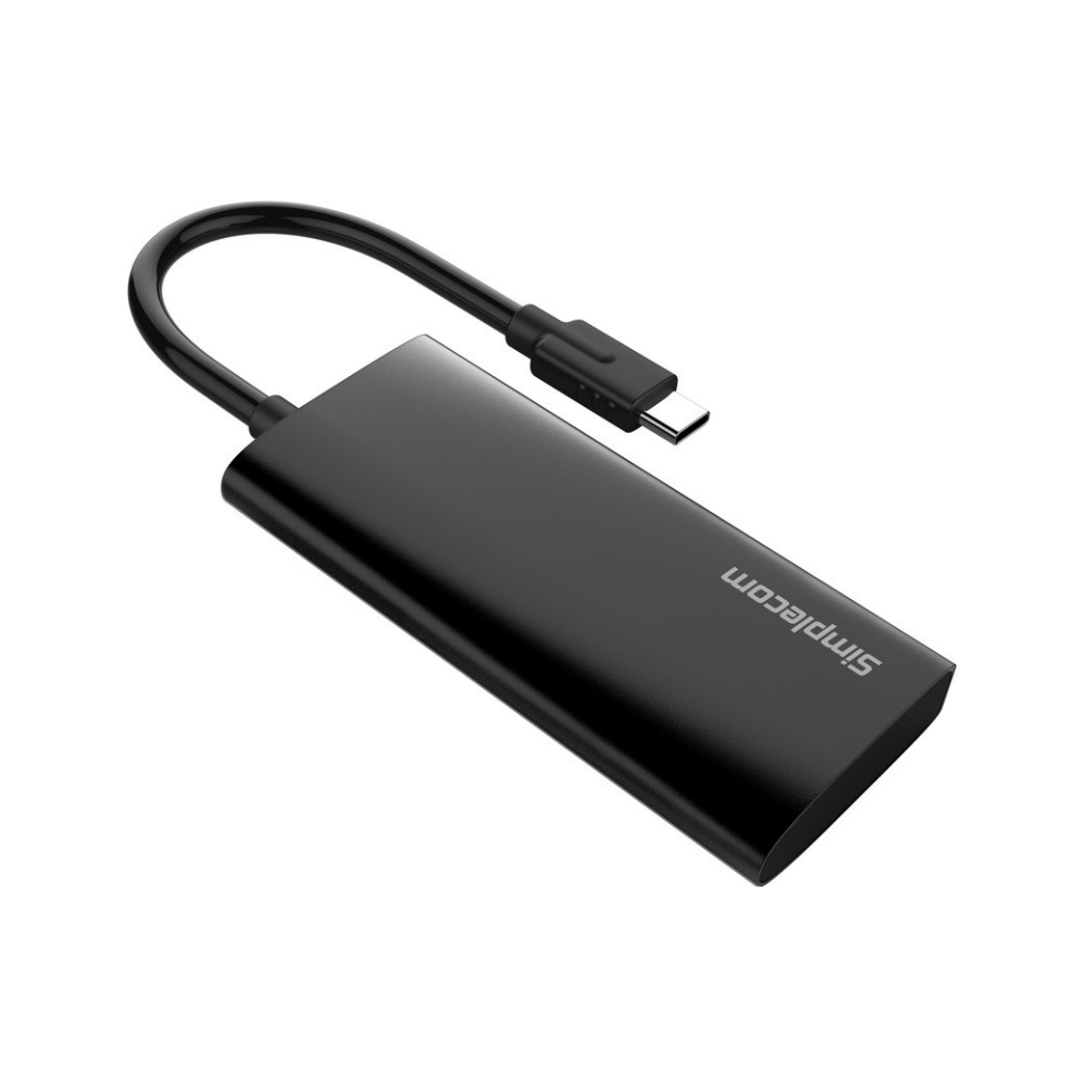 A large main feature product image of Simplecom CH382 USB-C to 4-Port USB-A/USB-C Hub
