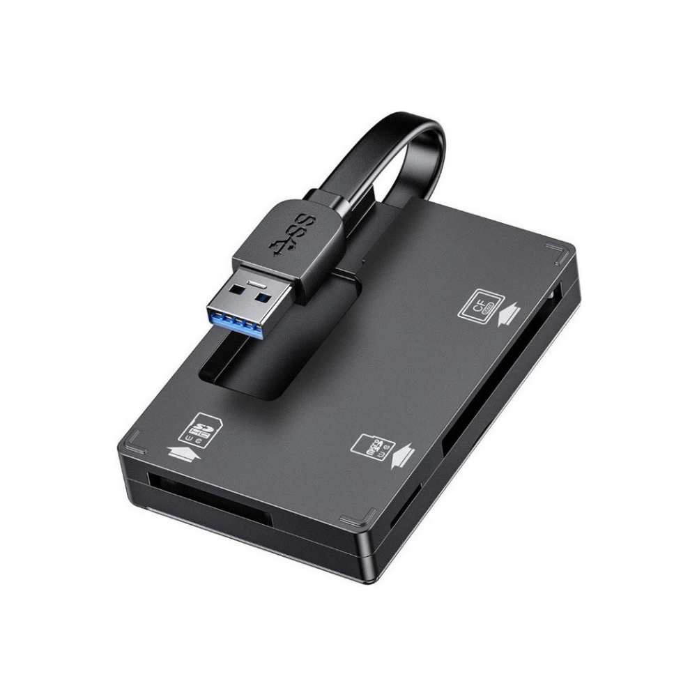 A large main feature product image of Simplecom CR309 3 Slot USB 3.0 Card Reader with Card Storage Case