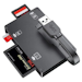 A product image of Simplecom CR309 3 Slot USB 3.0 Card Reader with Card Storage Case