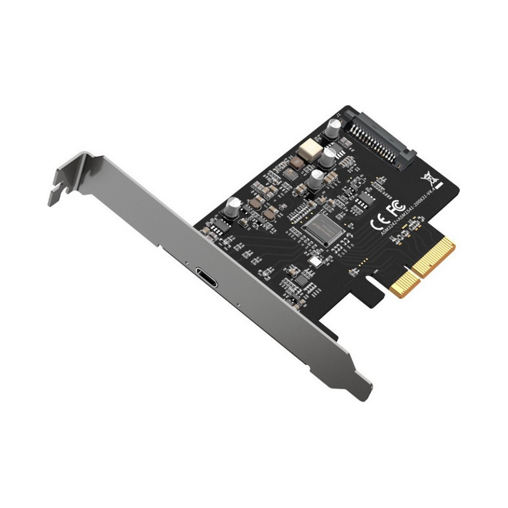 A large main feature product image of Simplecom EC318 PCIe x4 to USB-C 3.2 Gen2x2 Expansion Card