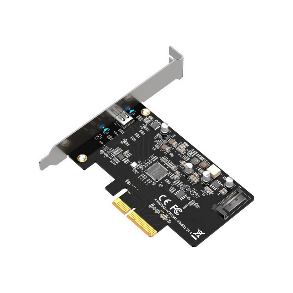 A large main feature product image of Simplecom EC318 PCIe x4 to USB-C 3.2 Gen2x2 Expansion Card