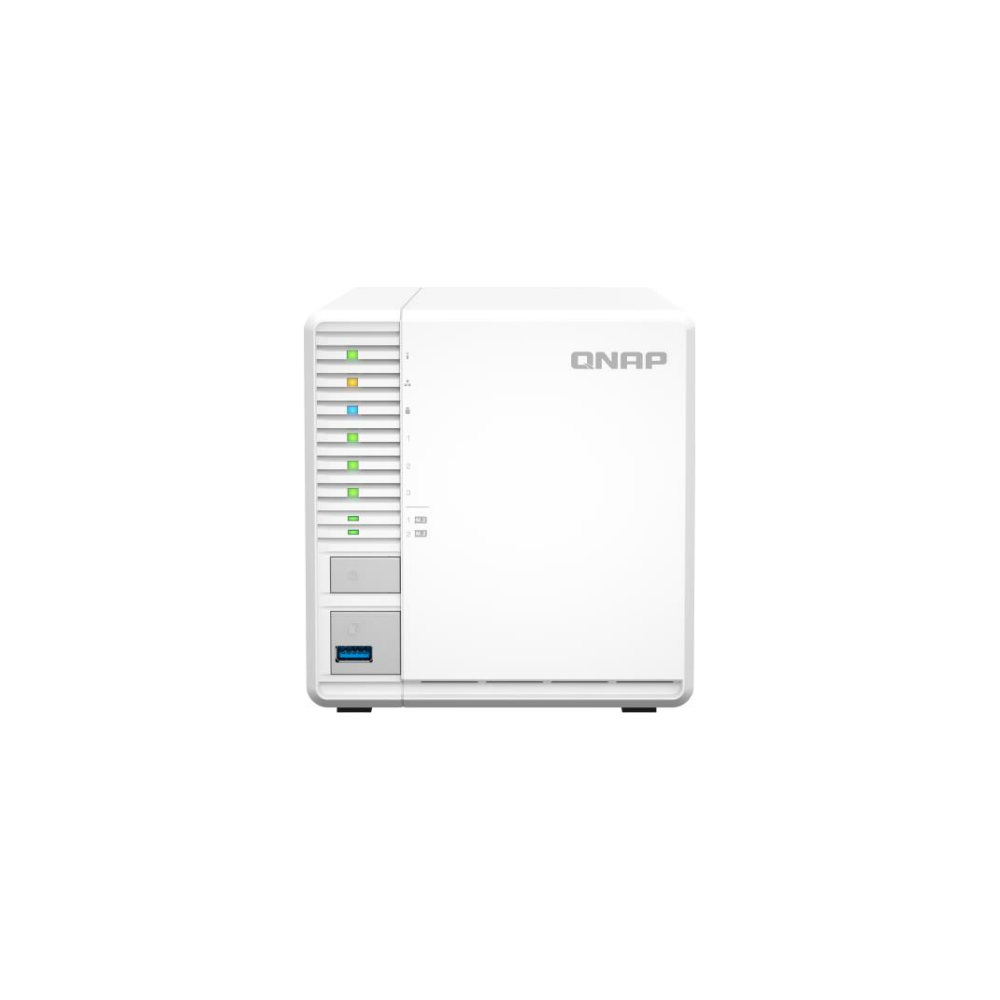 A large main feature product image of QNAP TS-364 2.9Ghz 4GB 3-Bay NAS Enclosure