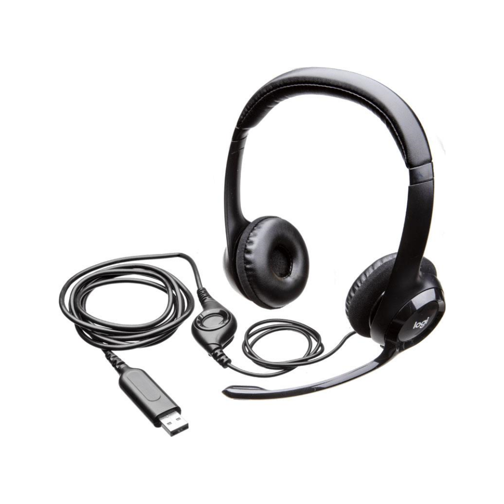 A large main feature product image of Logitech H390 USB Headset with Noise-Cancelling Mic