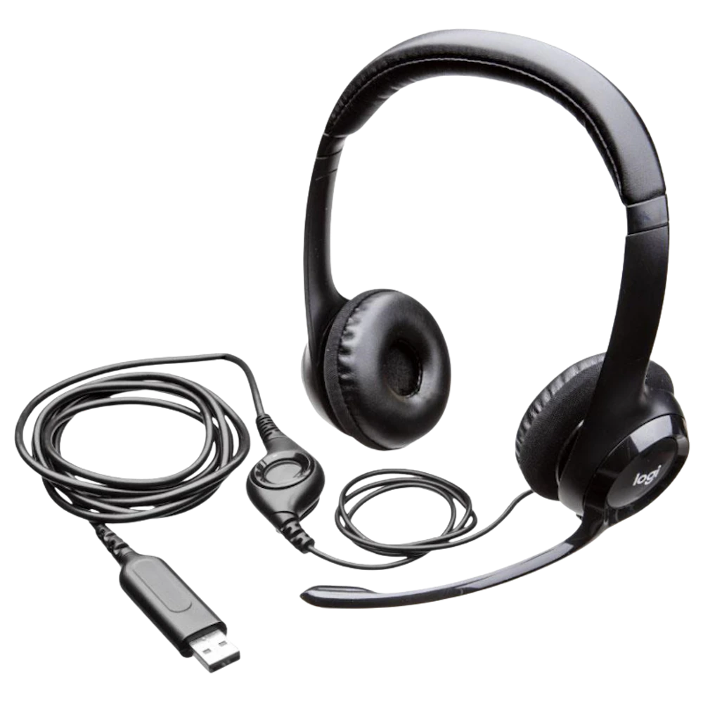 A large main feature product image of Logitech H390 USB Headset with Noise-Cancelling Mic