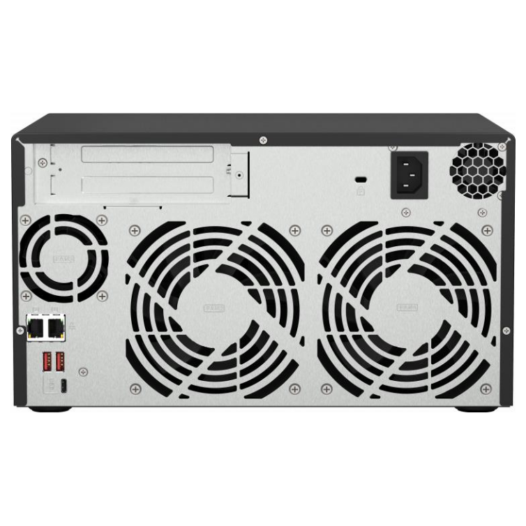 A large main feature product image of QNAP TS-873A 8-Bay NAS (2.2GHz Ryzen 4-Core/8-Thread, 8GB RAM, Dual 2.5GbE)