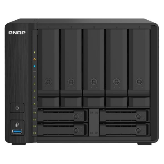 A large main feature product image of QNAP TS-932PX 1.7GHz 4GB 9-Bay NAS Enclosure