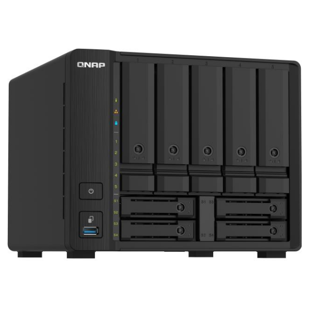 A large main feature product image of QNAP TS-932PX 1.7GHz 4GB 9-Bay NAS Enclosure