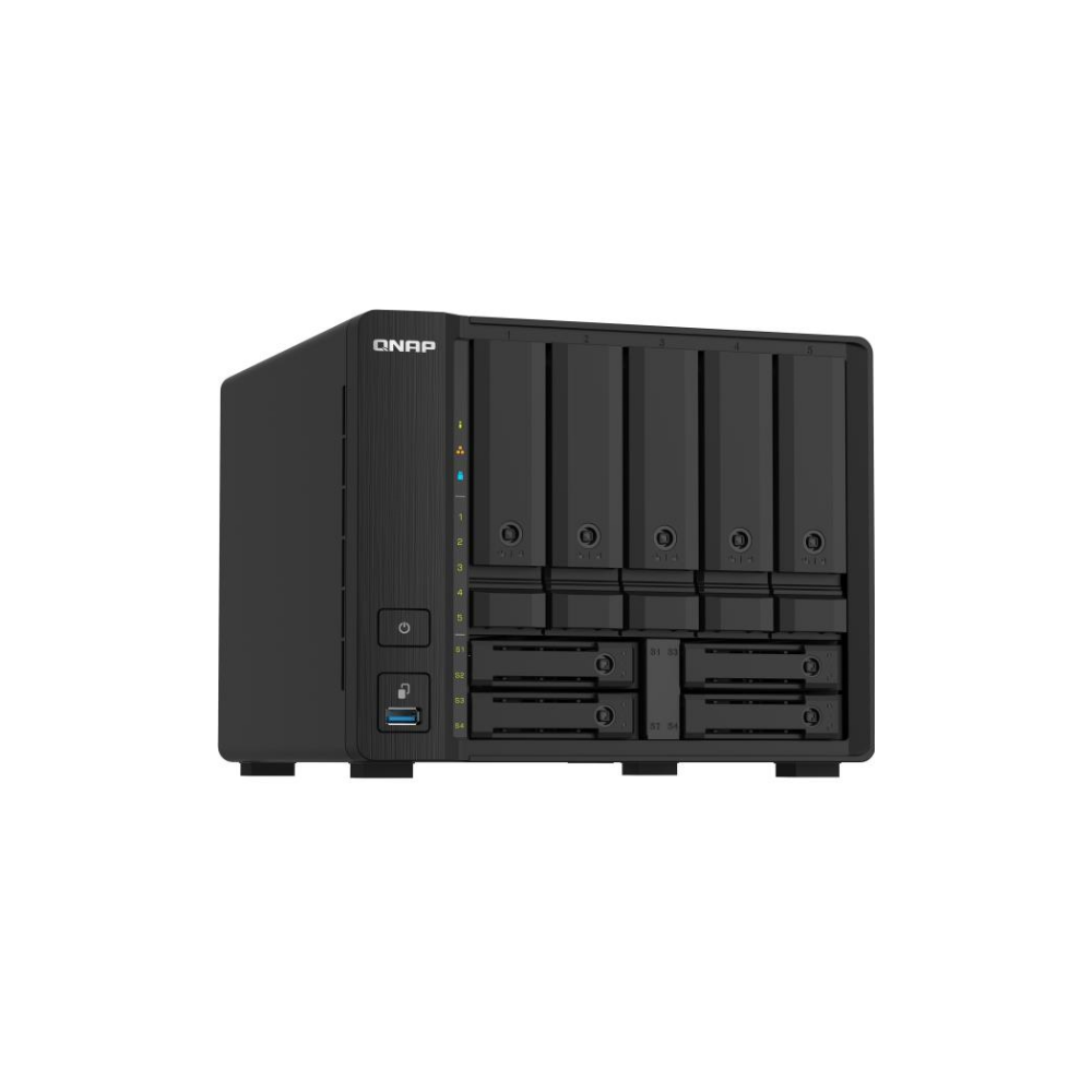 A large main feature product image of QNAP TS-932PX 1.7GHz 4GB 9-Bay NAS Enclosure