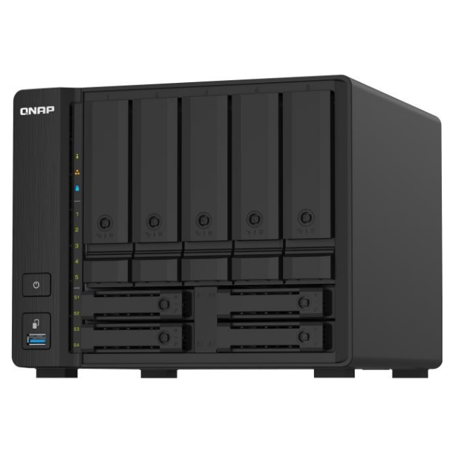 A large main feature product image of QNAP TS-932PX 1.7GHz 4GB 9-Bay NAS Enclosure