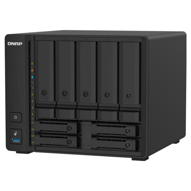 A large main feature product image of QNAP TS-932PX 1.7GHz 4GB 9-Bay NAS Enclosure