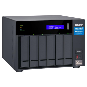 Product image of QNAP TVS-672XT 3.1GHz 8GB 6-Bay NAS Enclosure - Click for product page of QNAP TVS-672XT 3.1GHz 8GB 6-Bay NAS Enclosure