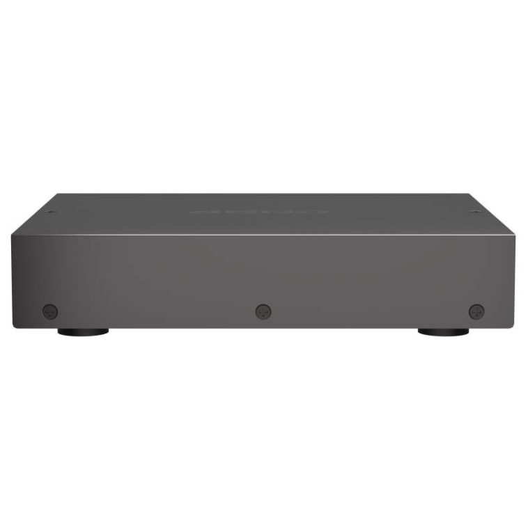 A large main feature product image of QNAP QSW-2104-2T 10GbE/2.5GbE 6-Port Network Switch