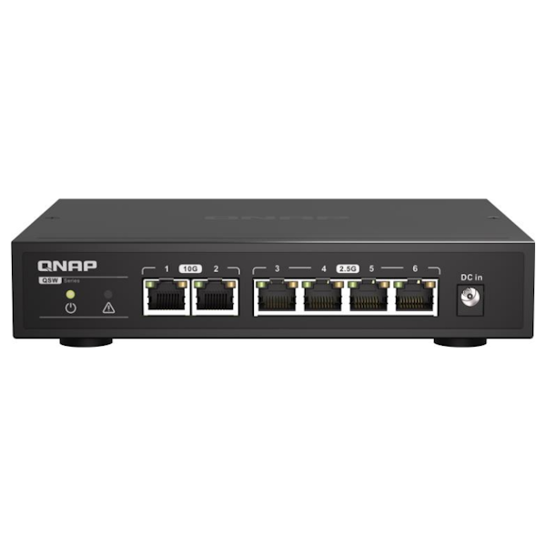 QNAP QSW-2104-2T 6-Port Unmanaged 10GbE RJ45 and 2.5GbE Switch