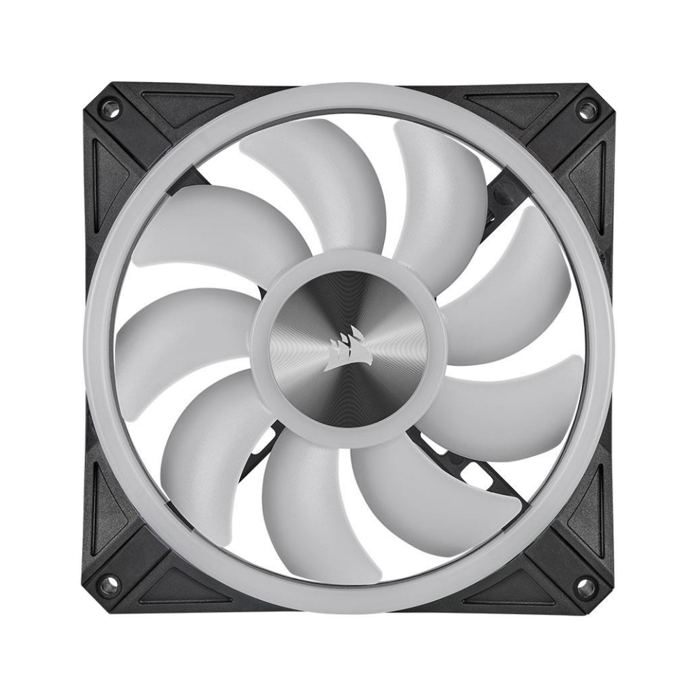 A large main feature product image of Corsair iCUE QL140 RGB 140mm PWM Single Fan