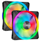 A small tile product image of Corsair iCUE QL140 RGB 140mm PWM Dual Fan Kit with Lighting Node CORE