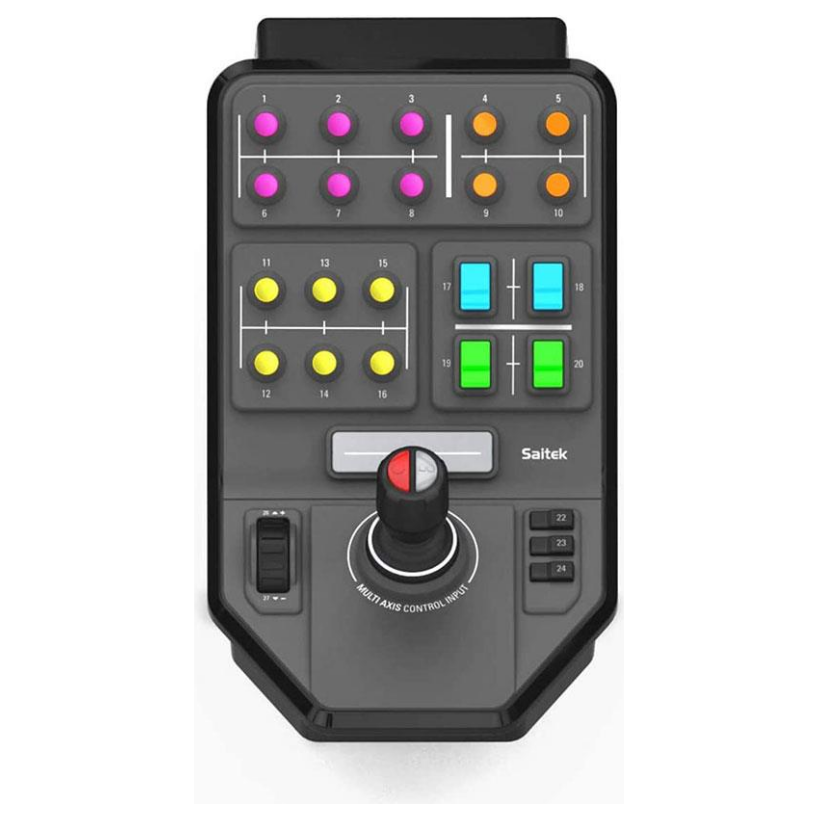 A large main feature product image of Logitech Farm Simulator Side Panel Control Deck
