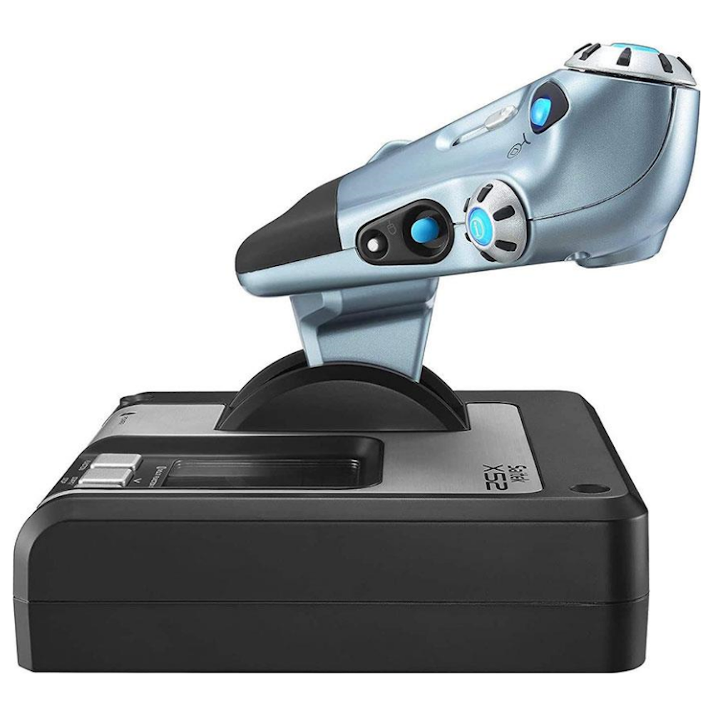 A large main feature product image of Logitech X52 Flight and Space Simulator Throttle & Stick