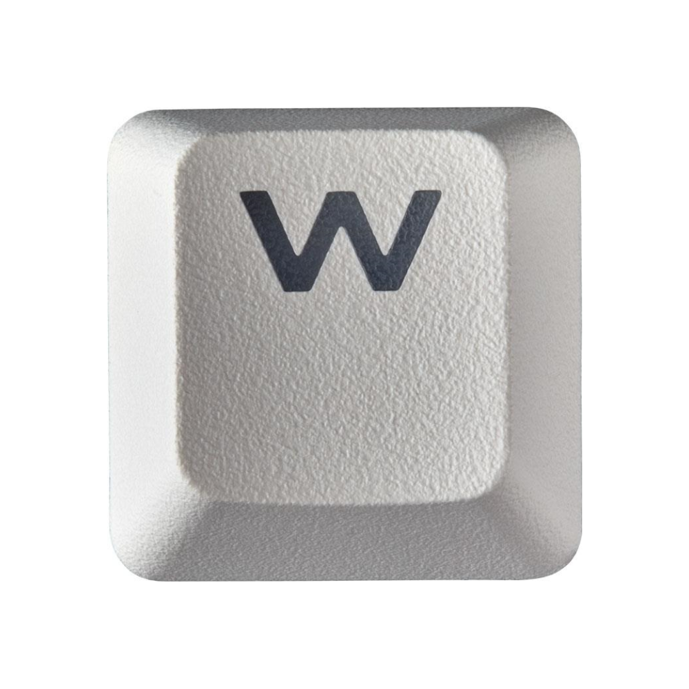 A large main feature product image of Corsair PBT Double-shot Keycaps Full 104/105-Keyset — White