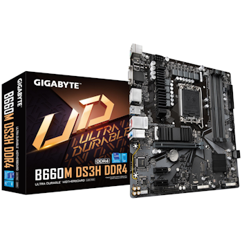 Product image of Gigabyte B660M DS3H DDR4 LGA1700 mATX Desktop Motherboard - Click for product page of Gigabyte B660M DS3H DDR4 LGA1700 mATX Desktop Motherboard