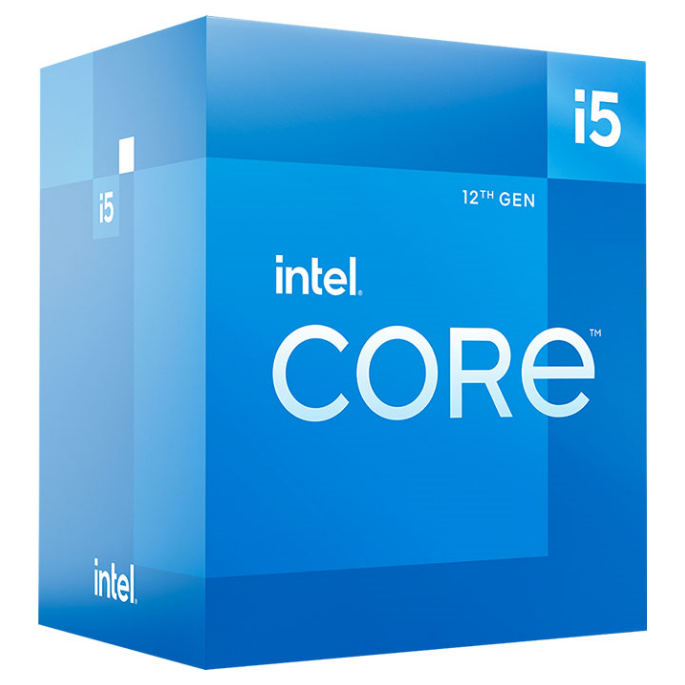 A large main feature product image of Intel Core i5 12400 Alder Lake 6 Core 12 Thread Up To 4.4Ghz LGA1700 - Retail Box