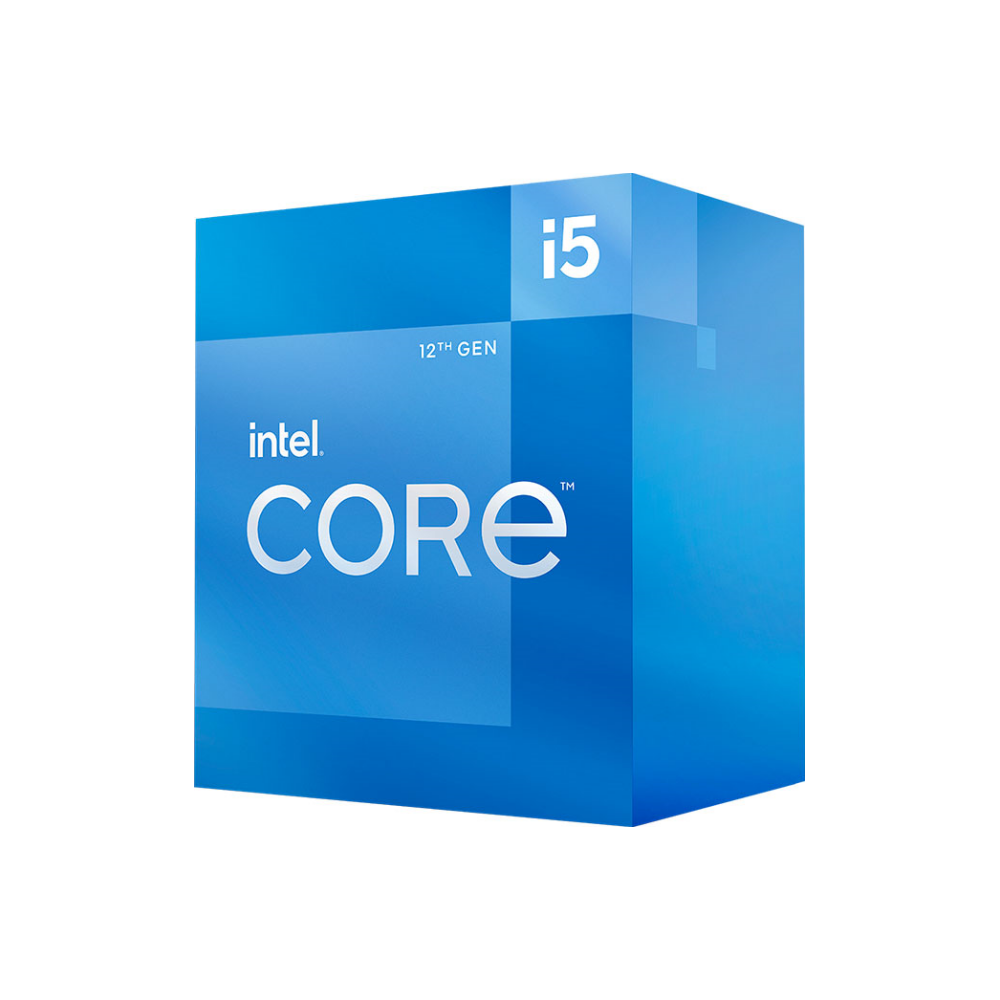 A large main feature product image of Intel Core i5 12400 Alder Lake 6 Core 12 Thread Up To 4.4Ghz LGA1700 - Retail Box