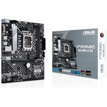 Product image of ASUS Prime H610M-A DDR4 LGA1700 mATX Desktop Motherboard - Click for product page of ASUS Prime H610M-A DDR4 LGA1700 mATX Desktop Motherboard
