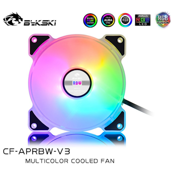 Product image of EX-DEMO Bykski 120mm RBW Addressable RGB 120mm Fan - Click for product page of EX-DEMO Bykski 120mm RBW Addressable RGB 120mm Fan