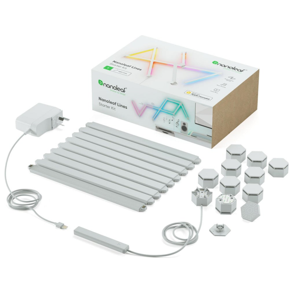 A large main feature product image of Nanoleaf Lines 60 Degrees Starter Kit (9 Lines)