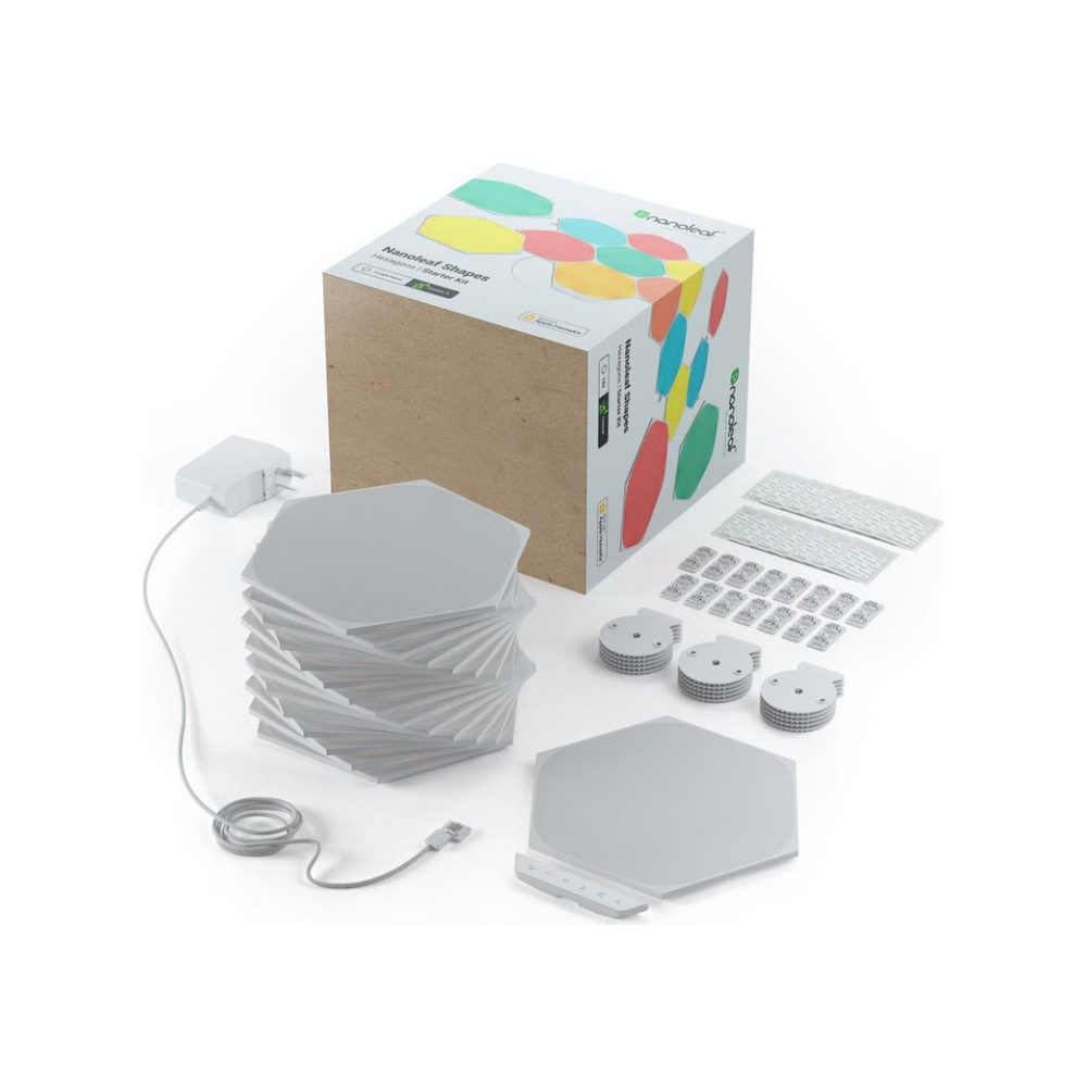 A large main feature product image of Nanoleaf Shapes Hexagon Starter Pack - 15 Panels