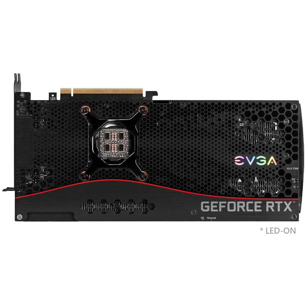 A large main feature product image of eVGA GeForce RTX 3080 FTW3 Ultra LHR 12GB GDDR6X