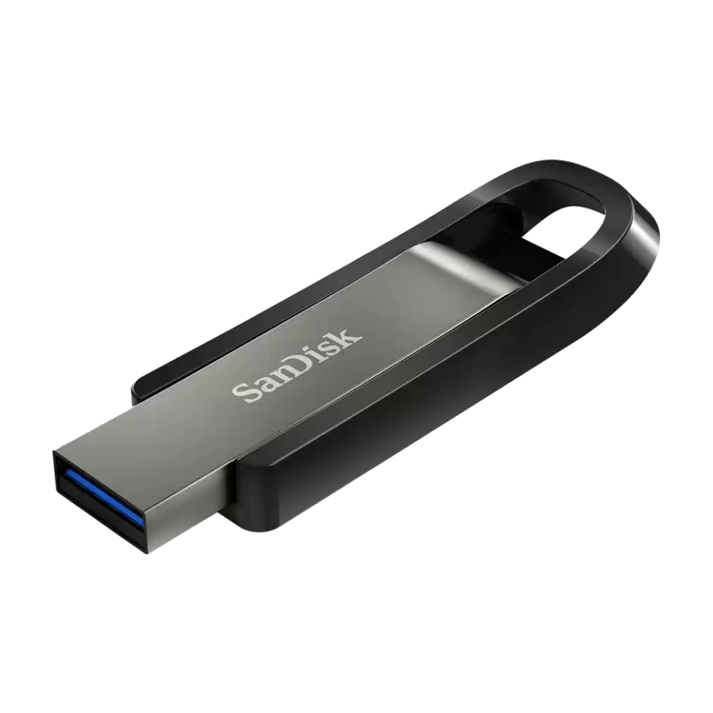 A large main feature product image of SanDisk Extreme GO 64GB USB 3.2 Gen 1 Type-A Flash Drive