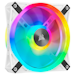 A product image of Corsair iCUE QL120 RGB 120mm PWM White Fan — Single Pack