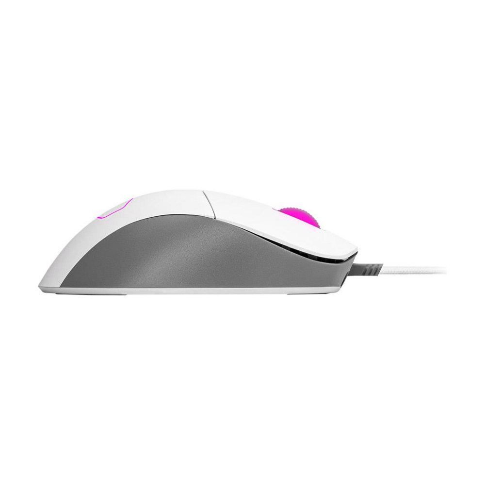 A large main feature product image of Cooler Master MasterMouse MM730 RGB Gaming Mouse - White