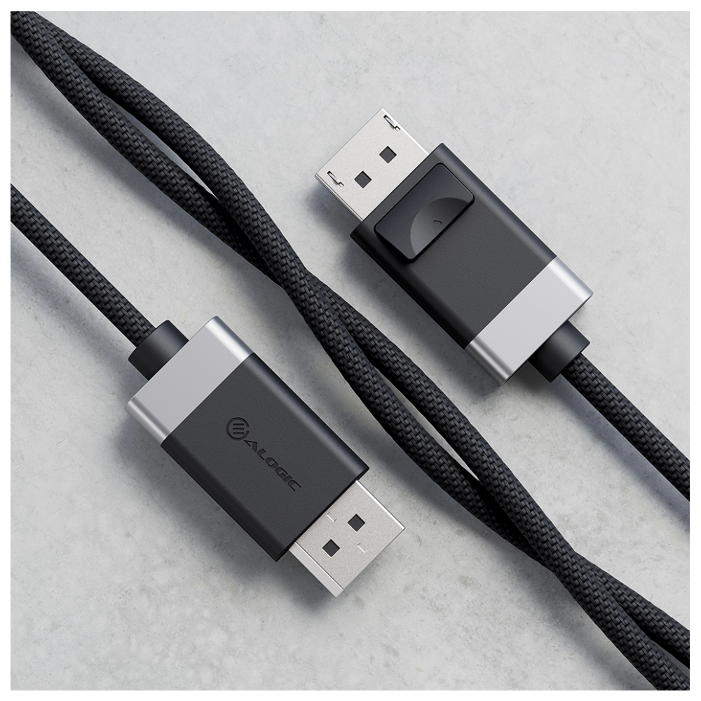 A large main feature product image of ALOGIC Fusion 8K DisplayPort to DisplayPort V1.4 Cable - 2m