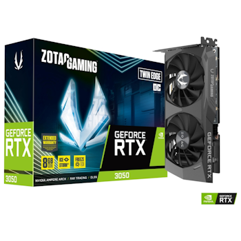 Product image of ZOTAC GAMING GeForce RTX 3050 Twin Edge OC 8GB GDDR6 - Click for product page of ZOTAC GAMING GeForce RTX 3050 Twin Edge OC 8GB GDDR6