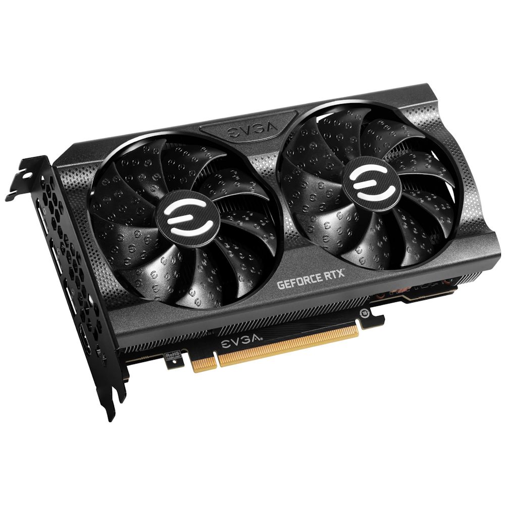 A large main feature product image of EVGA GeForce RTX 3050 XC Gaming 8GB GDDR6