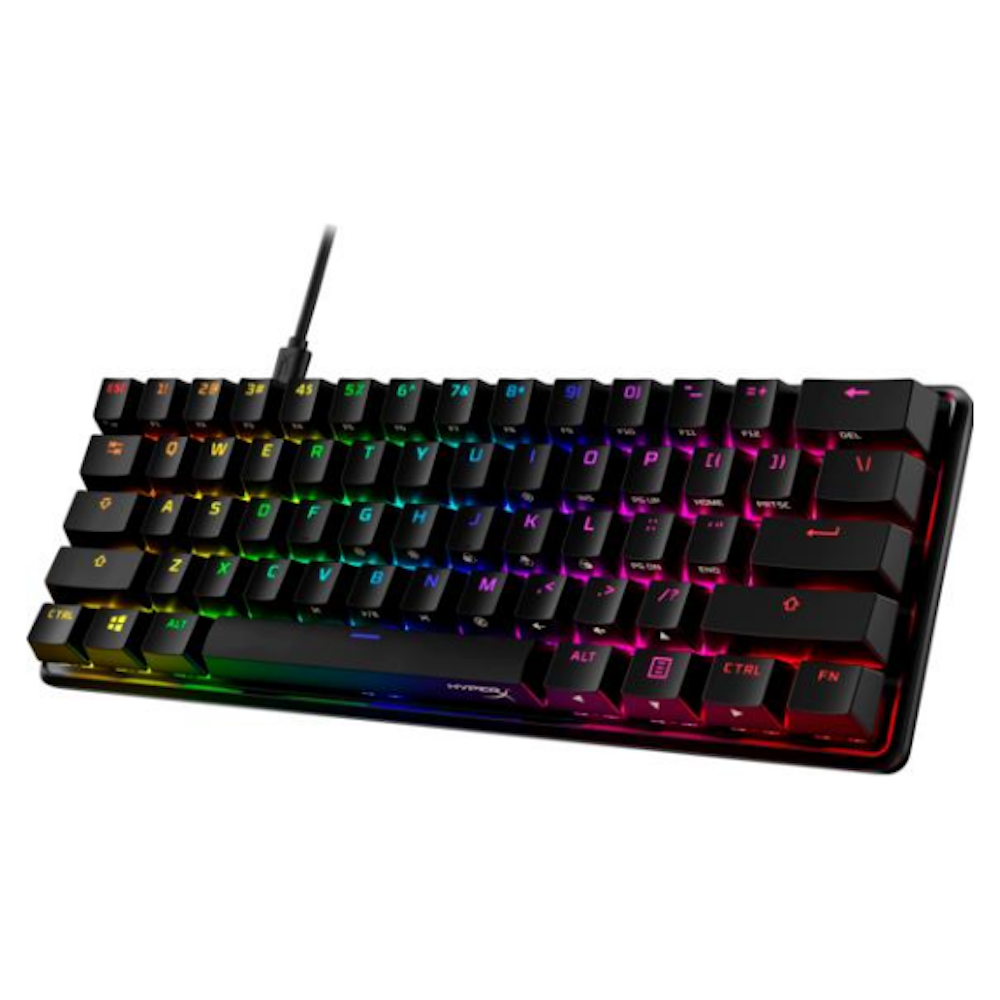 A large main feature product image of HyperX Alloy Origins 60 - Compact Mechanical Keyboard (HyperX Red Switch)