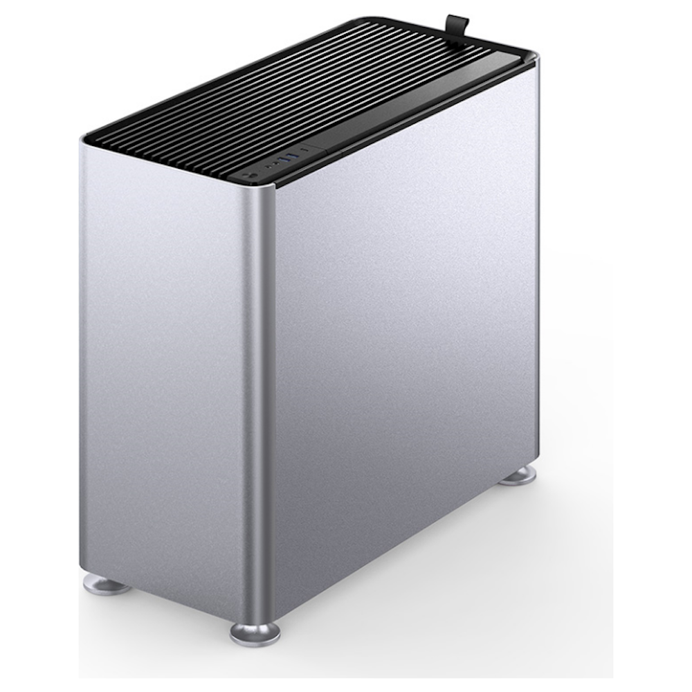 A large main feature product image of Jonsplus Pure i400 Silver Aluminium ATX Case