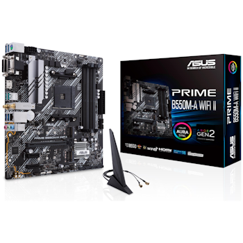 Product image of ASUS PRIME B550M-A WiFi II AM4 mATX Desktop Motherboard - Click for product page of ASUS PRIME B550M-A WiFi II AM4 mATX Desktop Motherboard