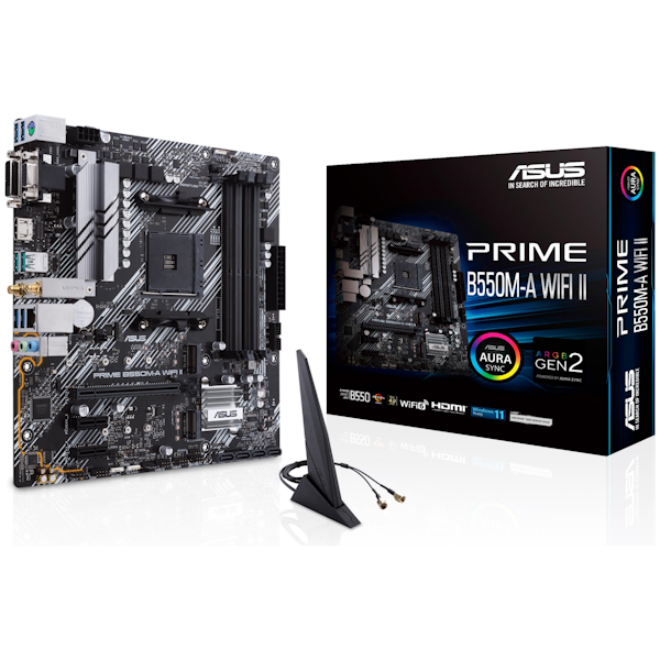 ASUS PRIME B550M-A WiFi II AM4 mATX Desktop Motherboard