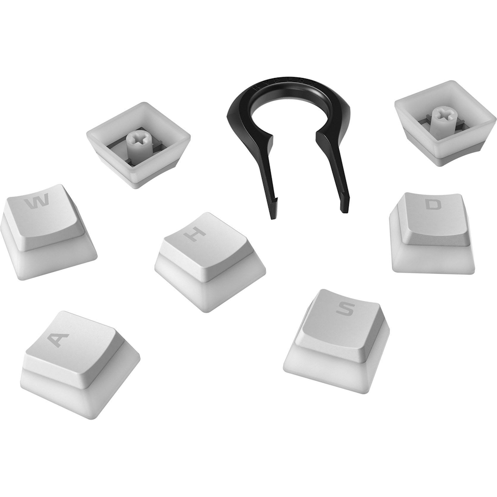 A large main feature product image of HyperX Pudding PBT Keycaps - Full Set (White)