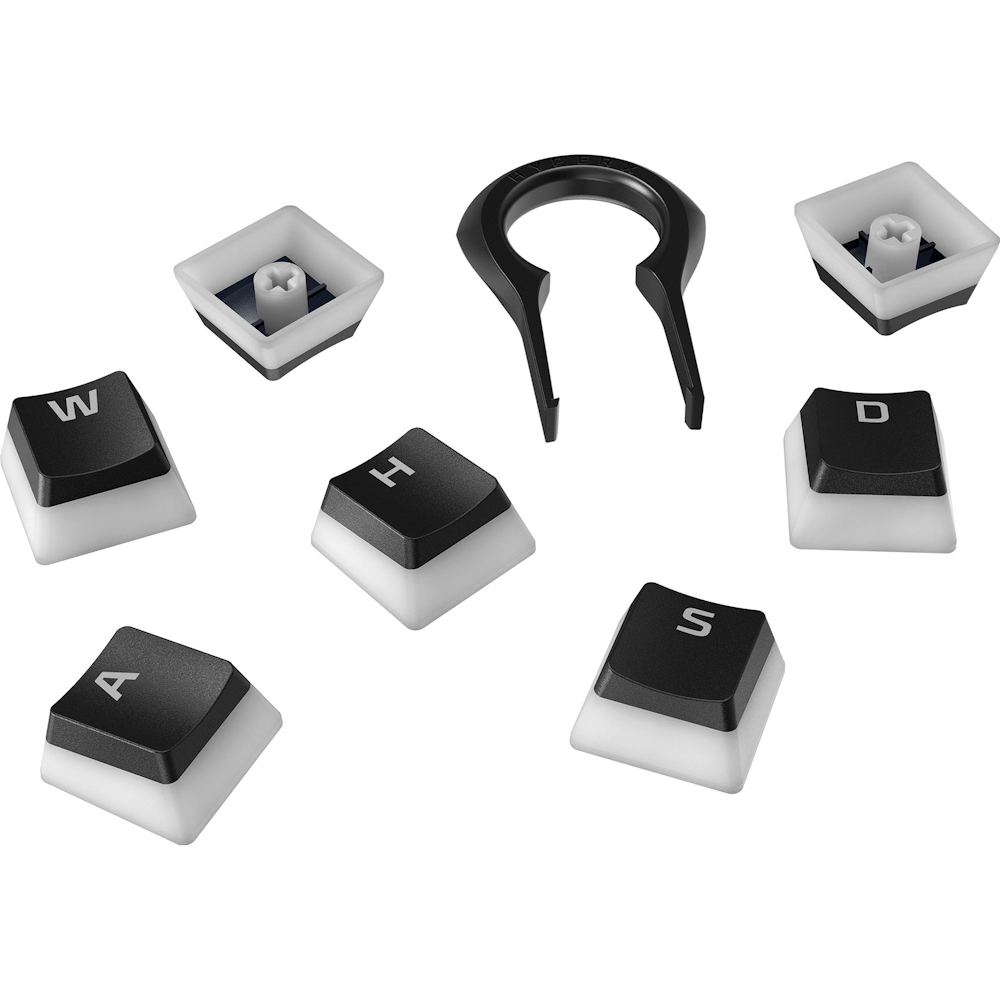 A large main feature product image of HyperX Pudding PBT Keycaps - Full Set (Black)